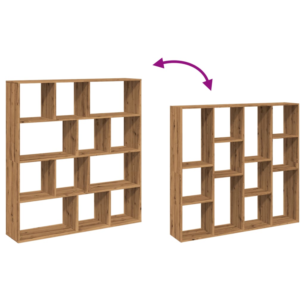 Bibliothèque pour Séjour en Bois Marron H. 29 x l. 132 x P. 29 cm - 8