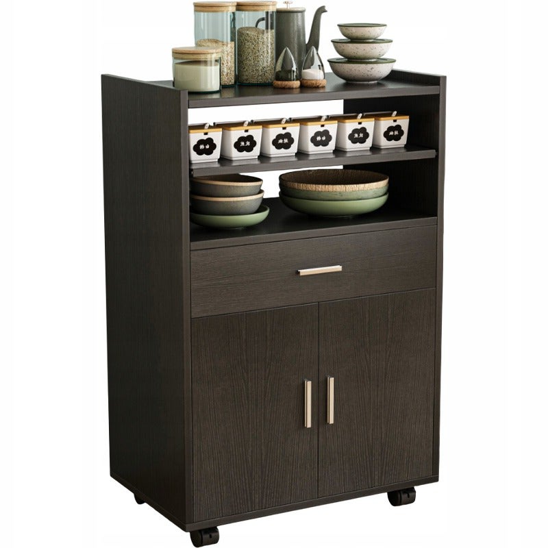 Szafka mobilna kuchenna wózek nowoczesny stół regał na kółkach loft czarna