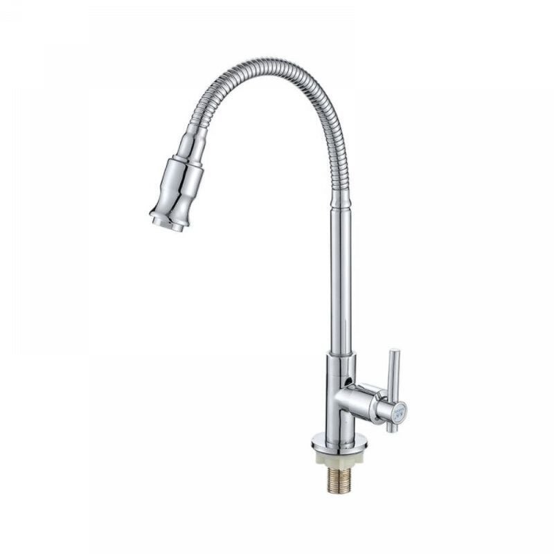 Obrotowy o 360 stopni kran kuchenny do umywalek łazienkowych i barów, pojedyncza wylewka na zimną wodę