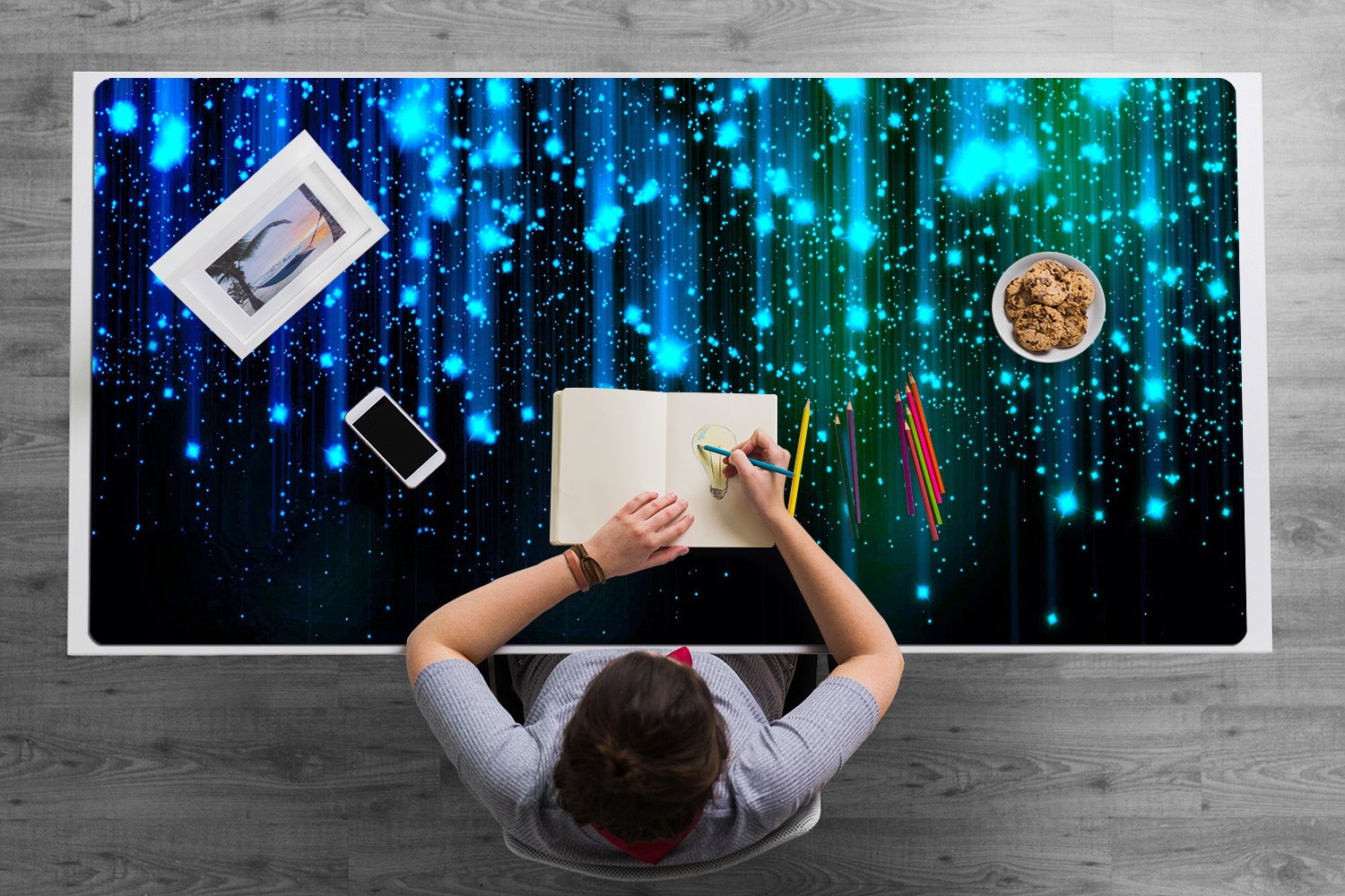 Podkładka na biurko mieszanka krwi 120x60 cm, artystyczna mata dekoracyjna – Tulup - 3