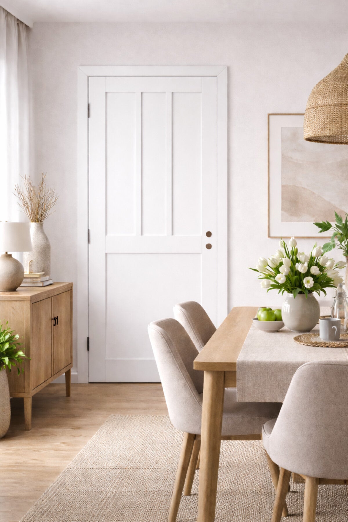 Bloc Porte Atelier 2 Panneaux Blanc H204 X L73 Côte Tableau P