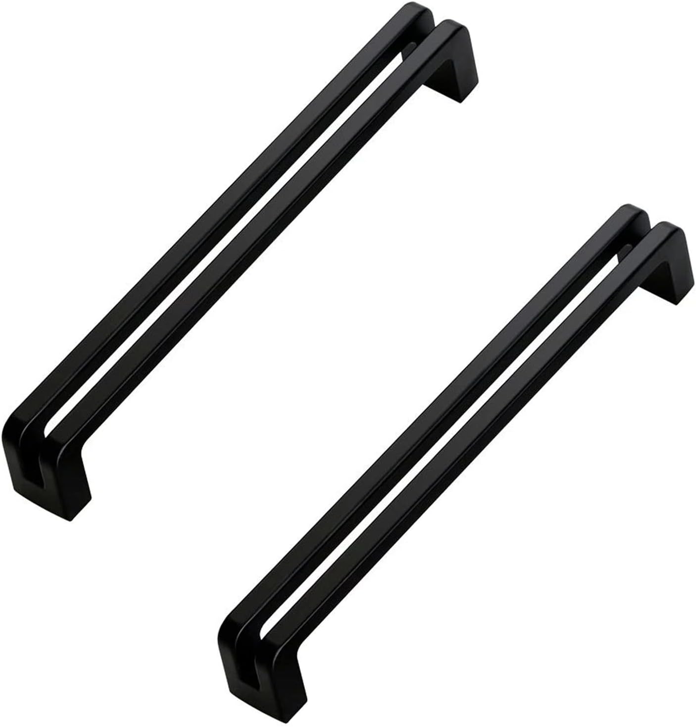 Uchwyty meblowe, rozstaw osi 192 mm, uchwyty do szuflad, czarne, 2 sztuki