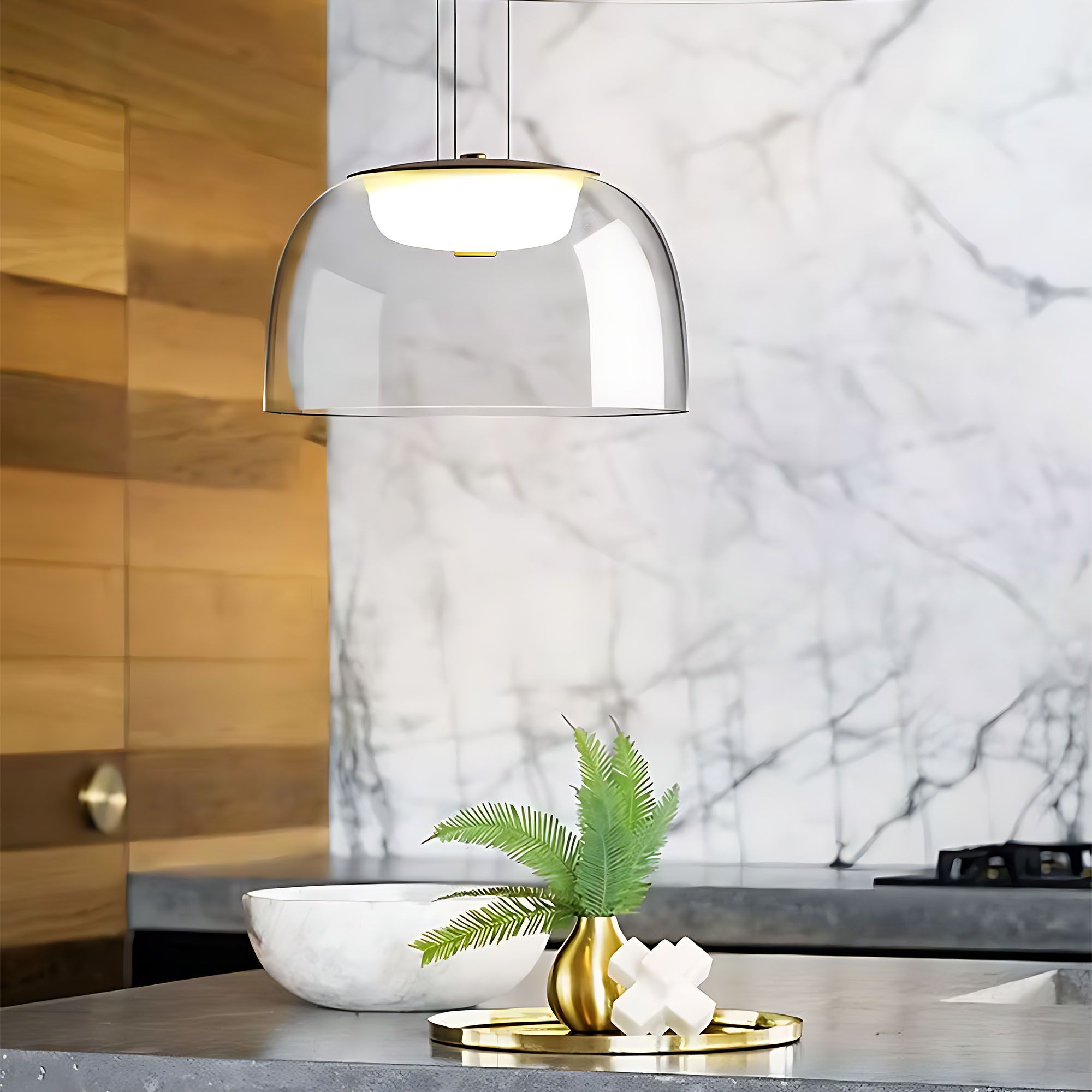 Lampa Sufitowa Wisząca Toolight App1690-1Pc B Złoty - 7