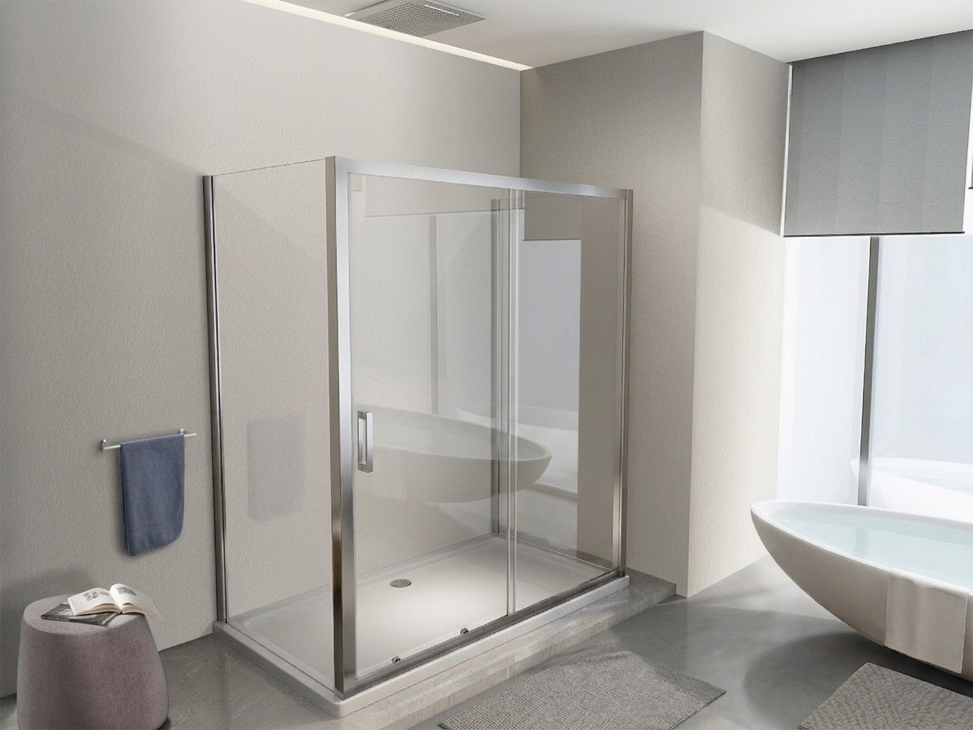 NALA Box Cabina Doccia 3 Lati 2 Fissi E Uno Scorrevole 77,5-80x155-160x77,5-80 - 4