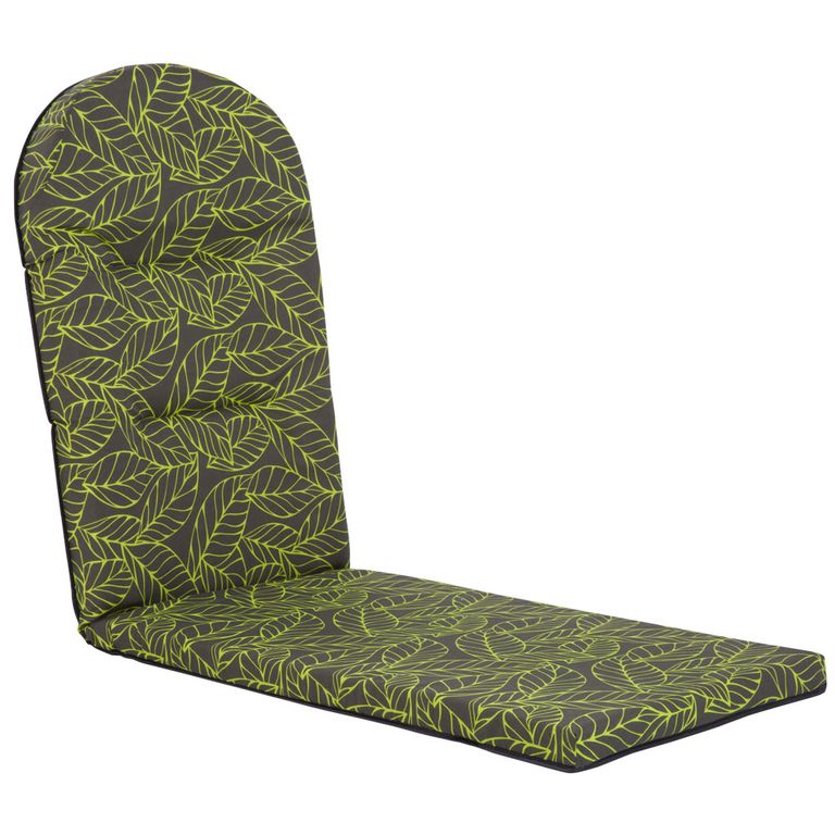 Poduszka na fotel ogrodowy 162 x 49 cm Galaxy Plus szary/zielony liście PATIO