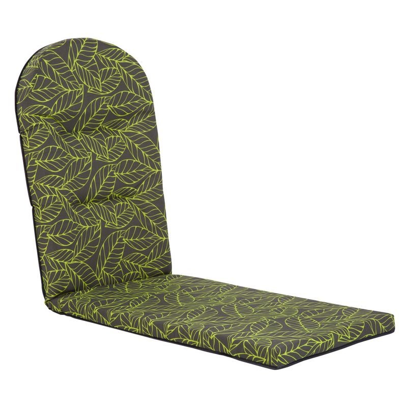 Poduszka na fotel ogrodowy 162 x 49 cm Galaxy Plus szary/zielony liście PATIO