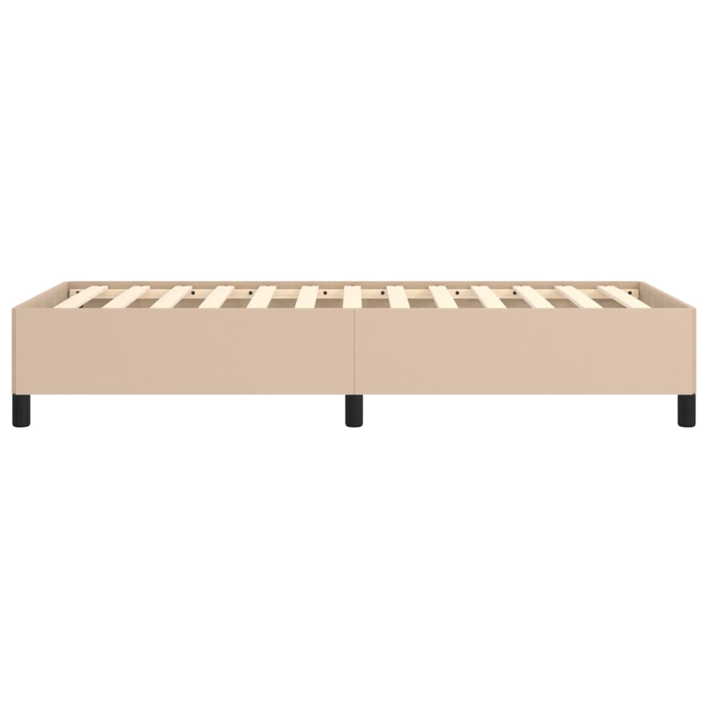 Maison Exclusive - Estrutura de cama 90x190 cm couro artificial cappuccino - 6
