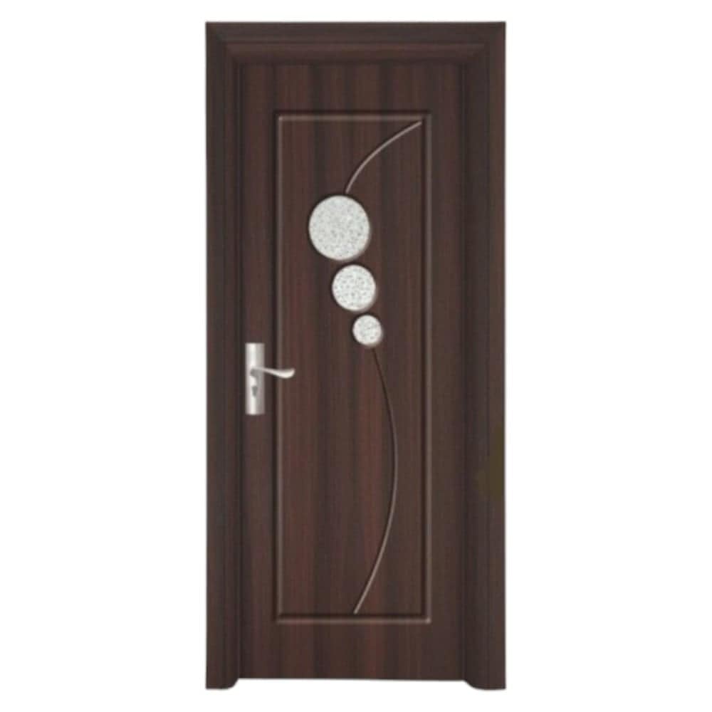 Usa interior din MDF Novo Doors ND17, Cadru lemn masiv, Geam Sablat, Kit complet, Toc fix 10 cm inclus, 70x200 cm, Wenge