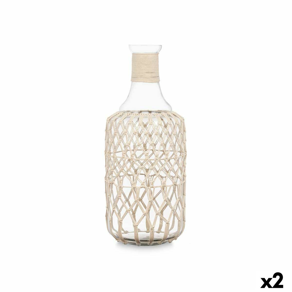 OENOLOGIE BOUTEILLE 2 L VERRE CORDE TRESSÉE PORTABLE
