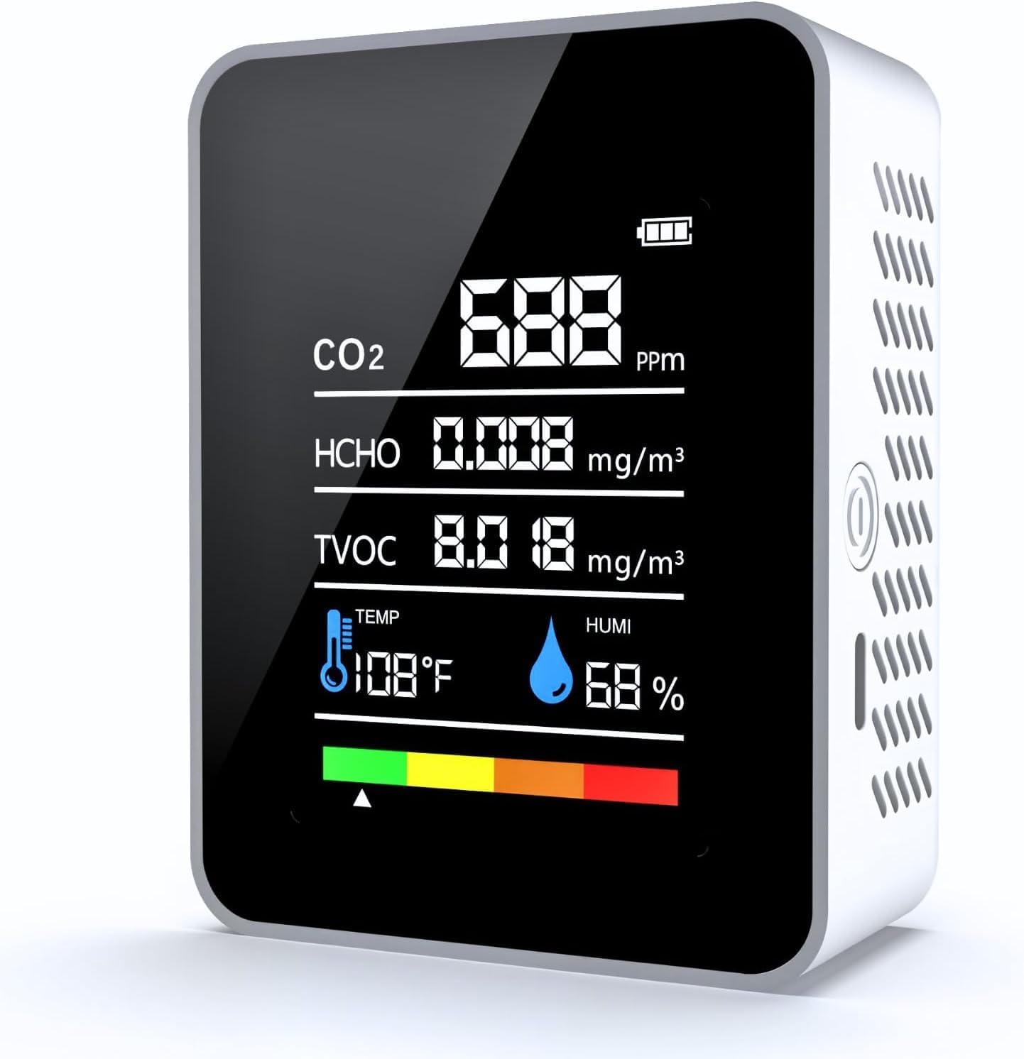 Misuratore di CO2 multifunzione Monor digale della qualà dell'aria sensore di umidà della temperatura rilevatore di CO2 PM2.5 PM10 PM1.0 TVOC analizzatore HCHO  1420