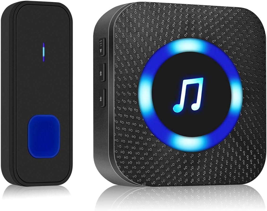 Sonnette sans Fil Sonnette D'entrée de Porte Étanche IP55 de Portée ...