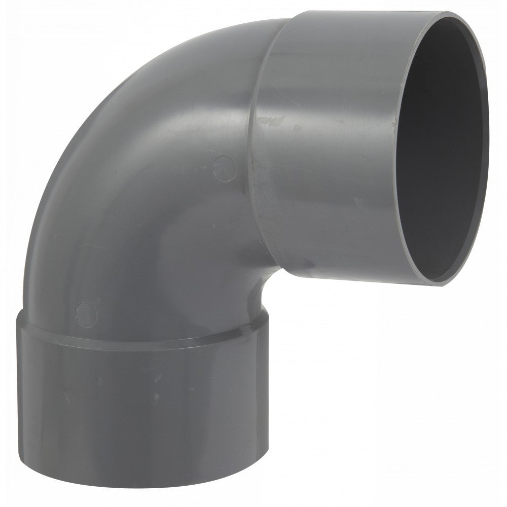 Codo 87,3° en pvc para pegar, hembra/hembra, D100 - 2