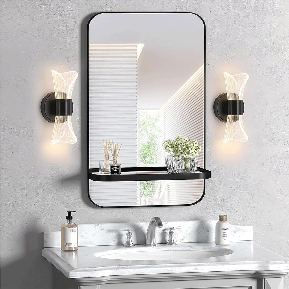 Nowoczesna lampa ścienna LED, ściemnialna, 10W, trzy kolory, do sypialni, salonu, przedpokoju (czarna) - 3