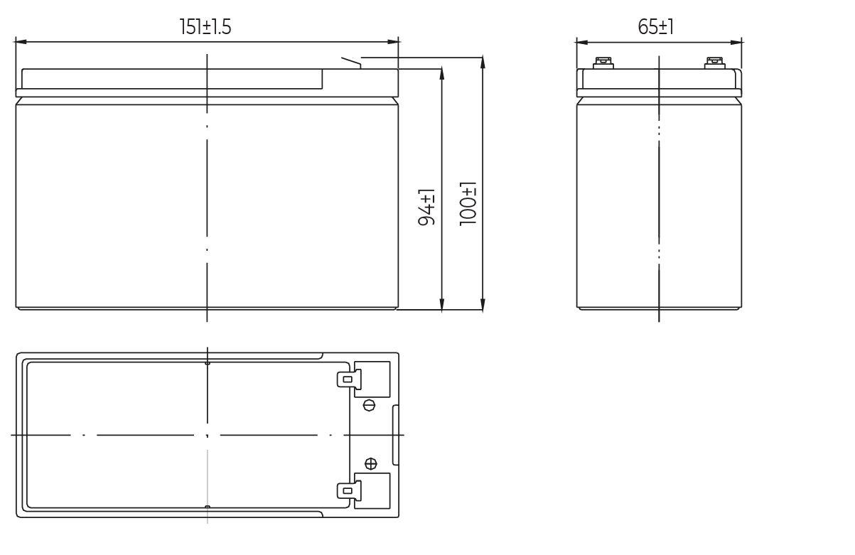 Batterie au plomb rechargeable 12V 7Ah. Connecteurs FASTON - 6