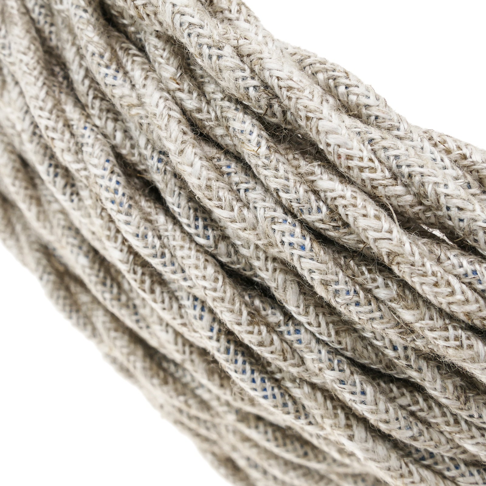 Cavo elettrico retrò intrecciato bianco vecchio 2x0,75mm 25m - 3