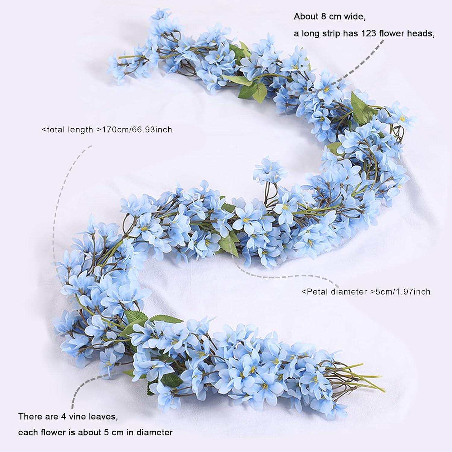 Guirlande De Fleurs De Cerisier Artificielles - Décoration Extérieure Pour Mariage, Jardin, Maison