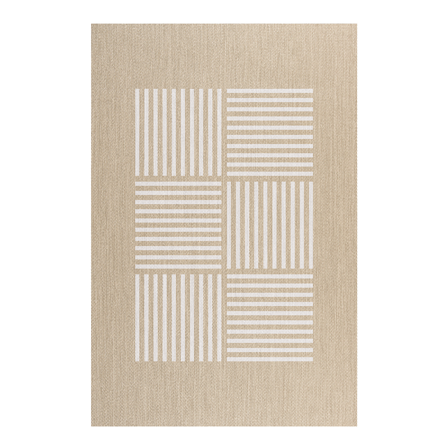 Alfombra vinilica premium de alta gama, alfombras de habitacion lavable antideslizante y resistente líneas blancas 120x180 cm