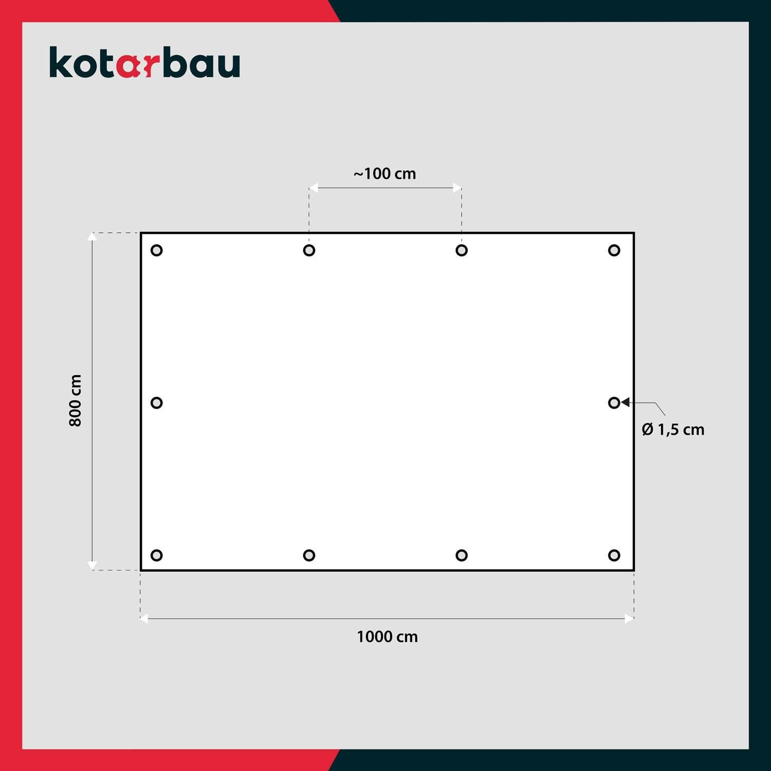 Plandeka 80 G/M2 - Płachta Ochronna Okryciowa - 8 X 10 M - Mocna - Gruba - Uniwersalna - Wodoodporna - Moro KOTARBAU - 3