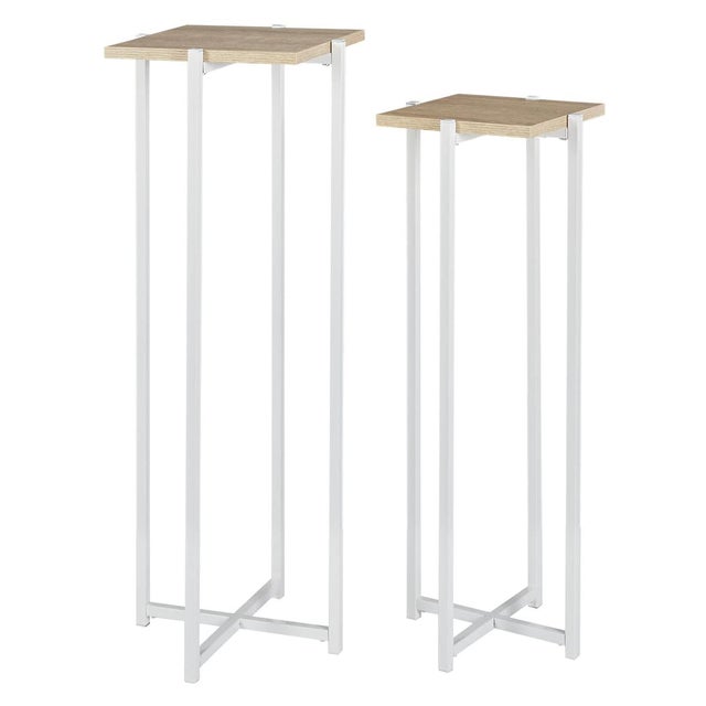 KRAGSTA Tables gigognes, lot de 2, blanc - Belgique