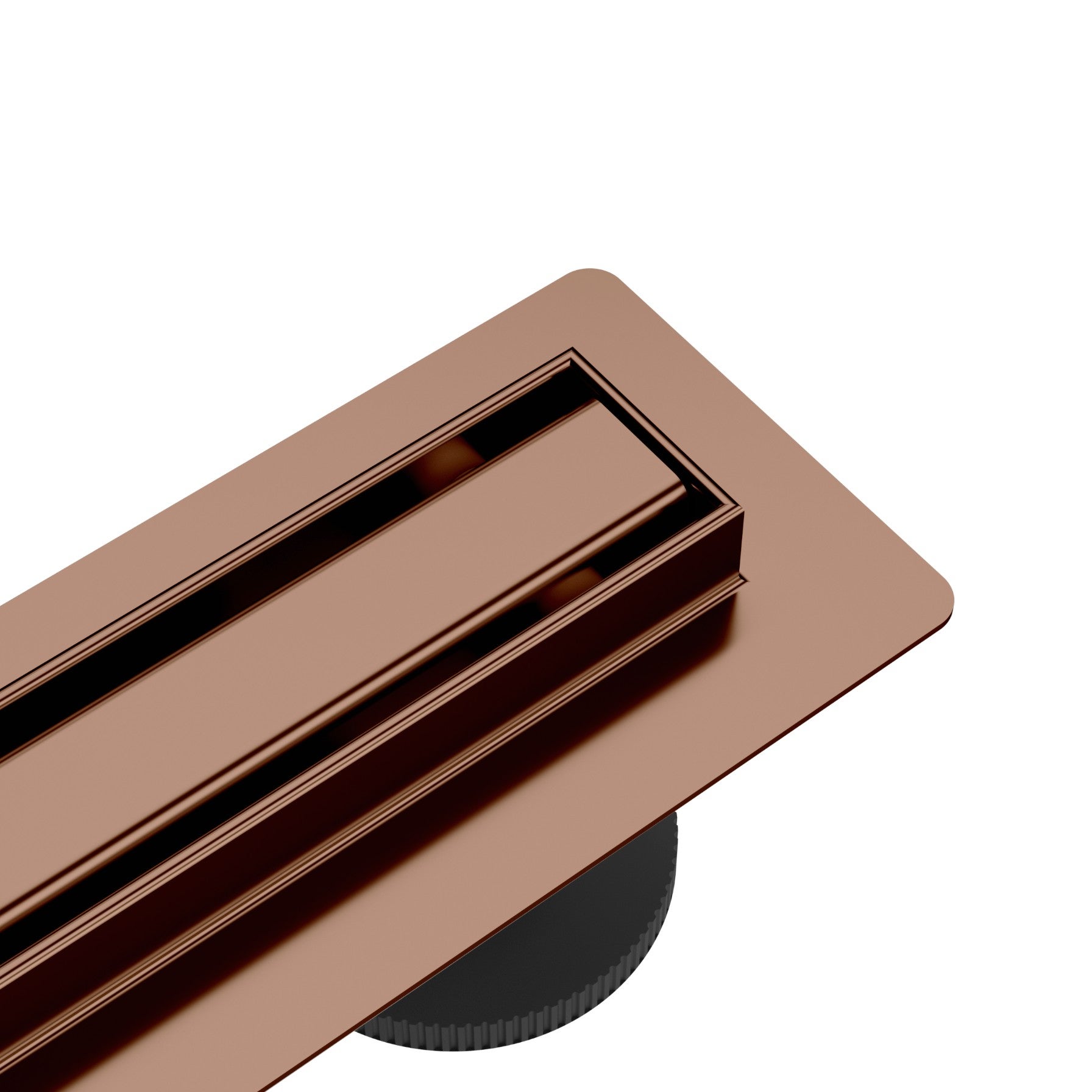AquaUno - Odpływ liniowy 60 cm rose gold - odpływ prysznicowy wąski 60 cm z syfonem - Prysznicowy odpływ BASIC S&L ze stali nierdzewnej AISI 304