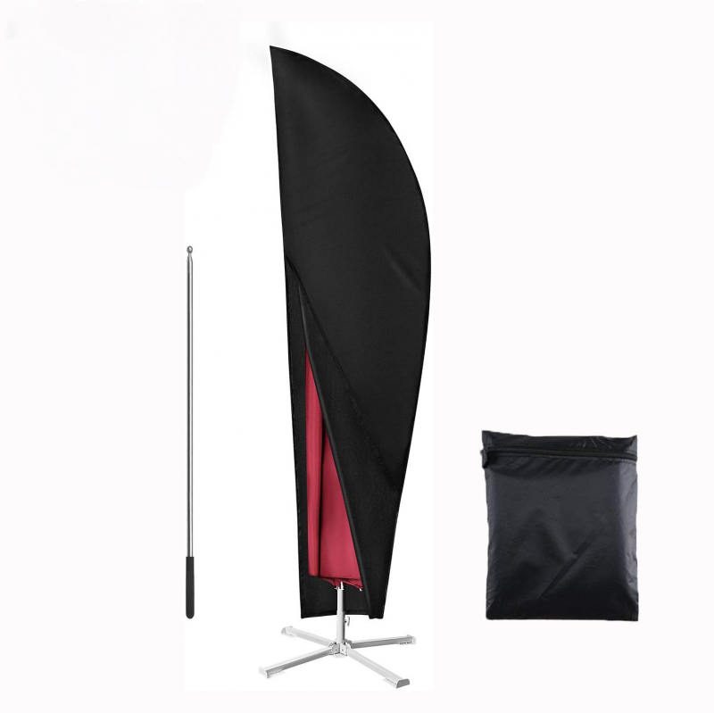 Pokrowiec na parasol z wysięgnikiem, tkanina Oxford 420D, wodoodporna, odporna na promieniowanie UV, 265 x 40 x 70 x 50 cm, pokrowiec na parasol