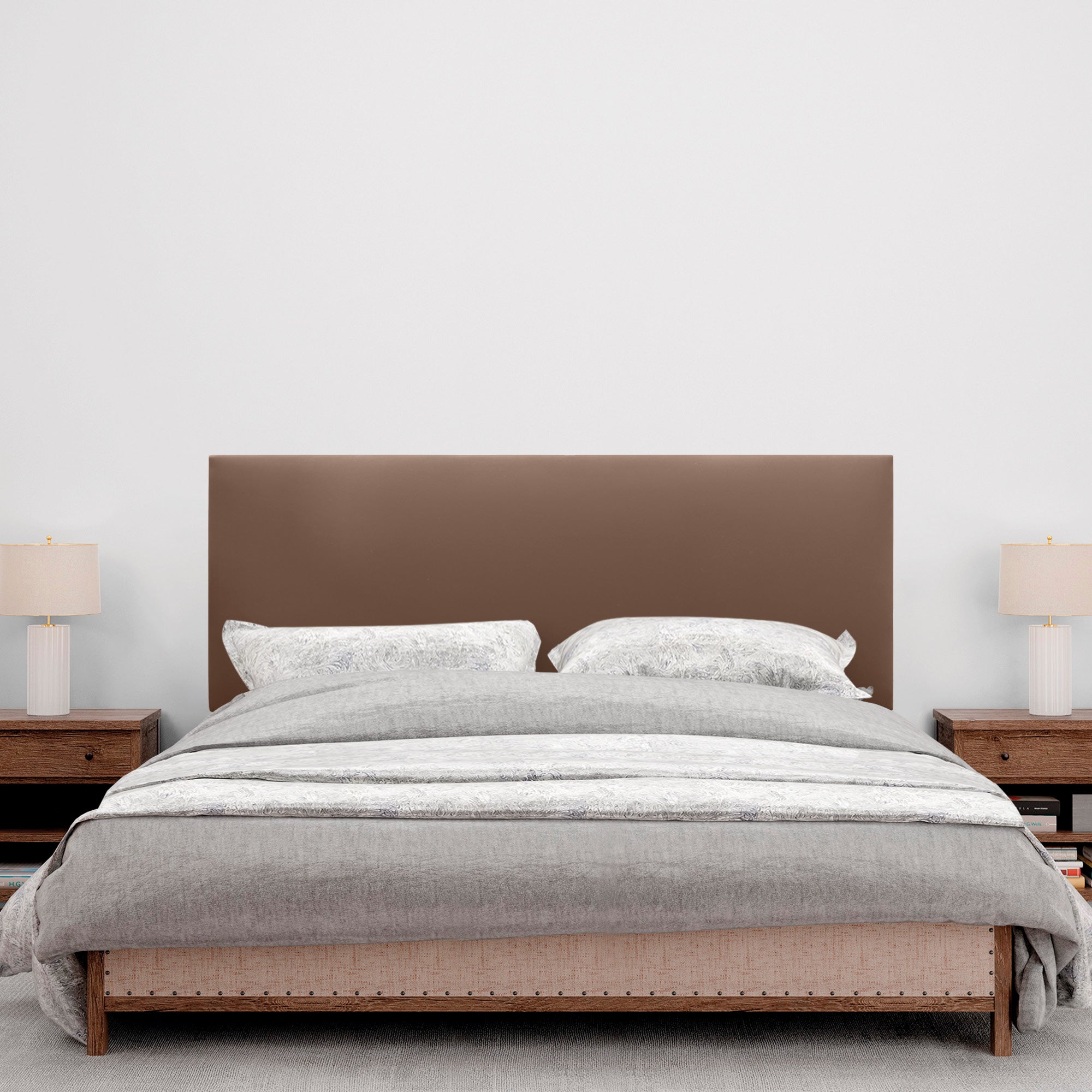 DHOME Cabecero de Polipiel Liso cabeceros Cabezal tapizado Cama (Polipiel Arcilla, 135cm (Camas 120/135/140)) - 4