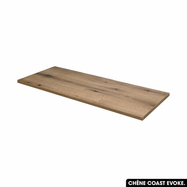 Plan de vasque en bois | CHÊNE COAST EVOKE | L.120 x P.46 x H.2,5