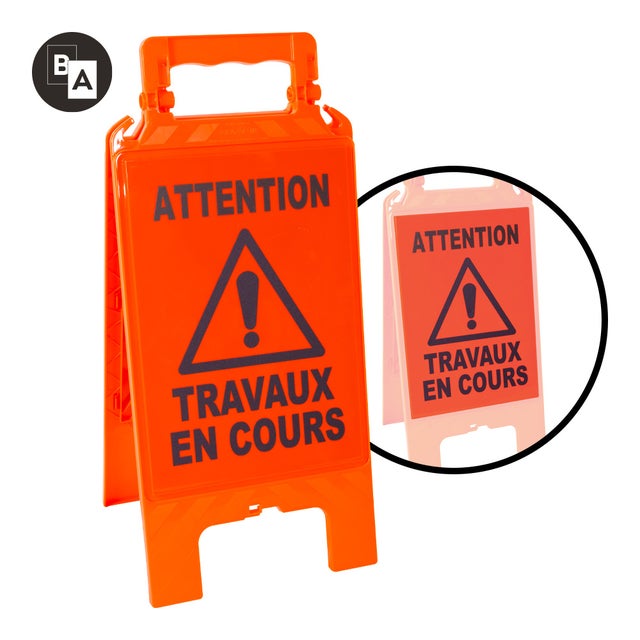 Chevalet modulable orange - Travaux en cours - 4280653