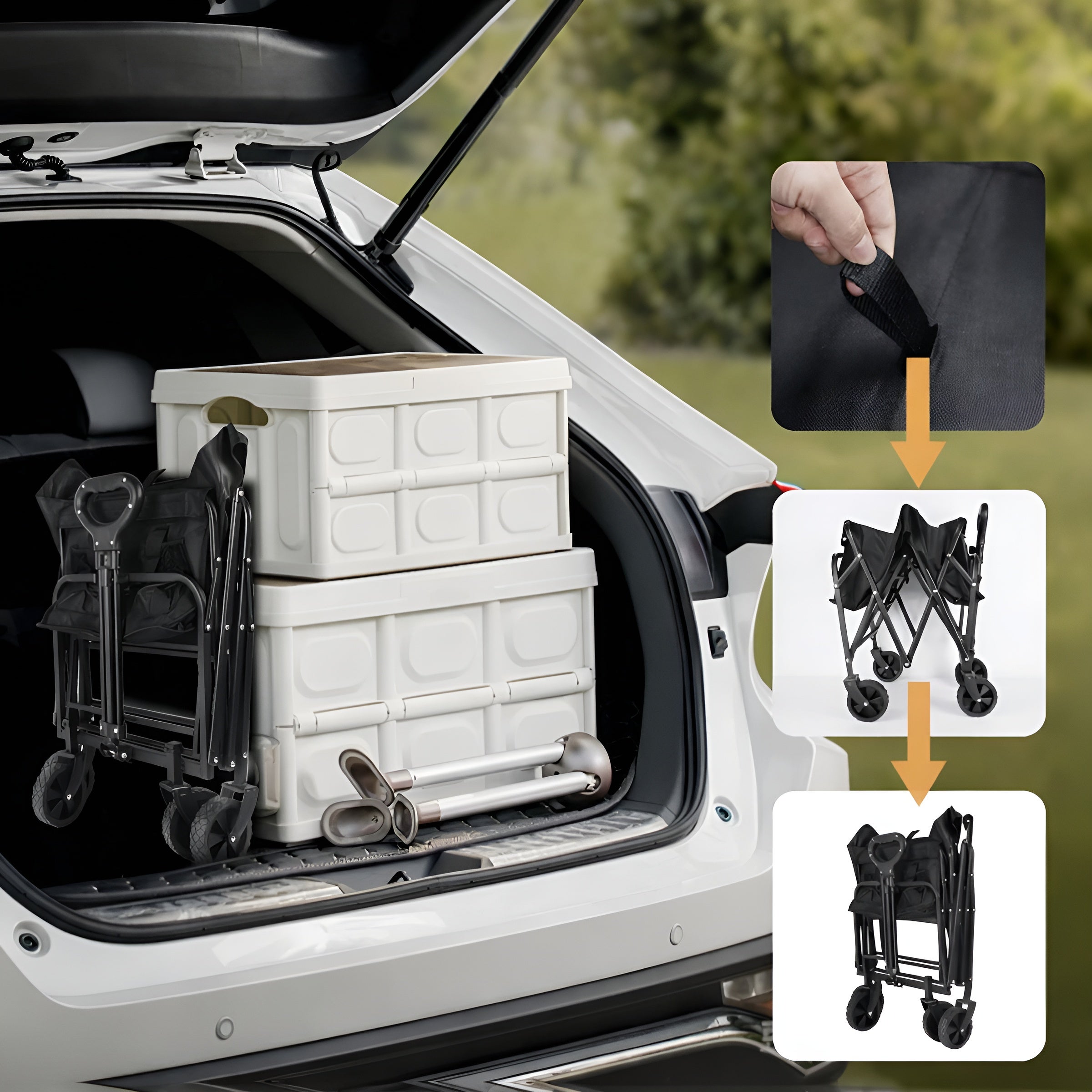 Carrinho Dobrável Multiusos Nyana Home | Transporte até 150 kg - 9