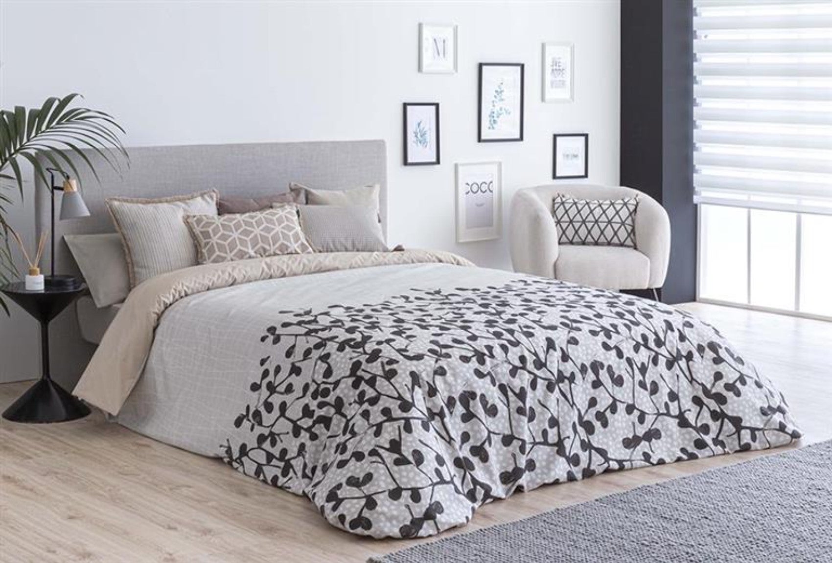 Juego de funda nórdica 3 piezas llanes color beig para cama de 170 cm