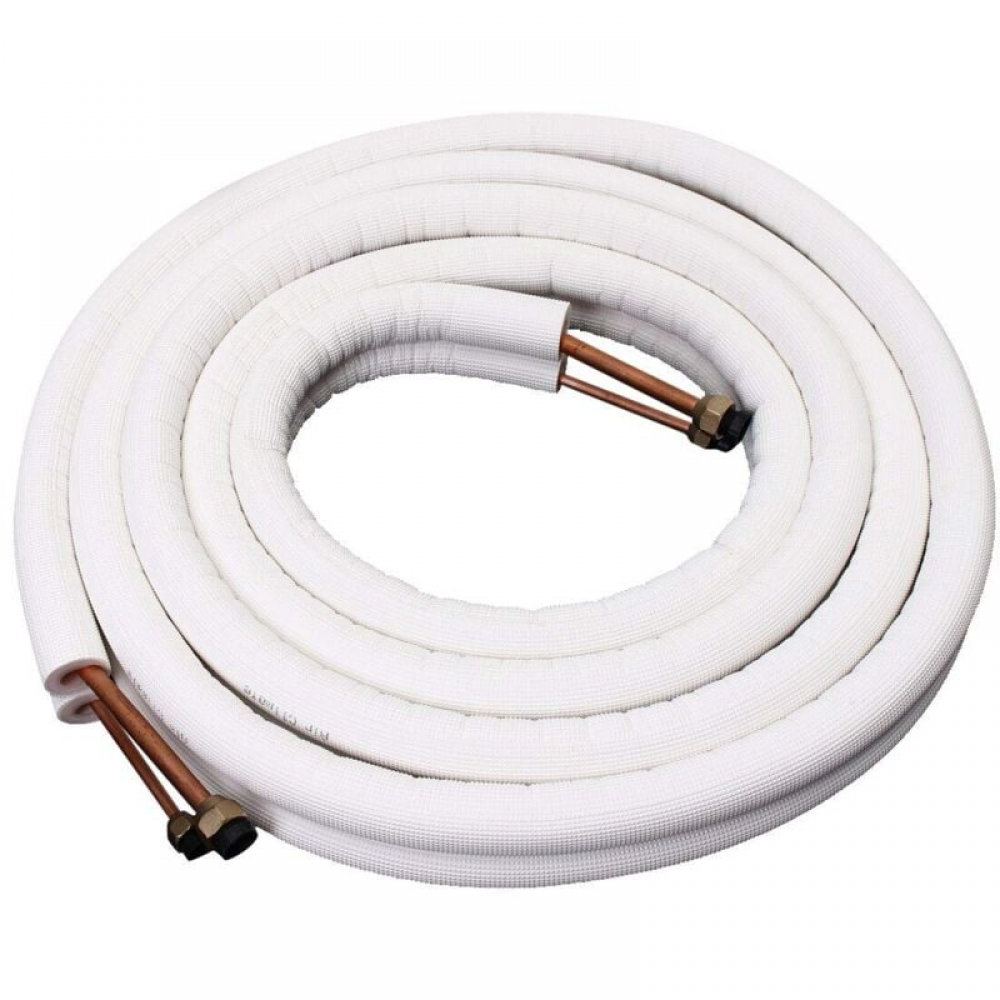 Izolowana rura miedziana 1/4 '' 3/8 '' Rury klimatyzacyjne Złączki Para Rura w zwoju - 1M