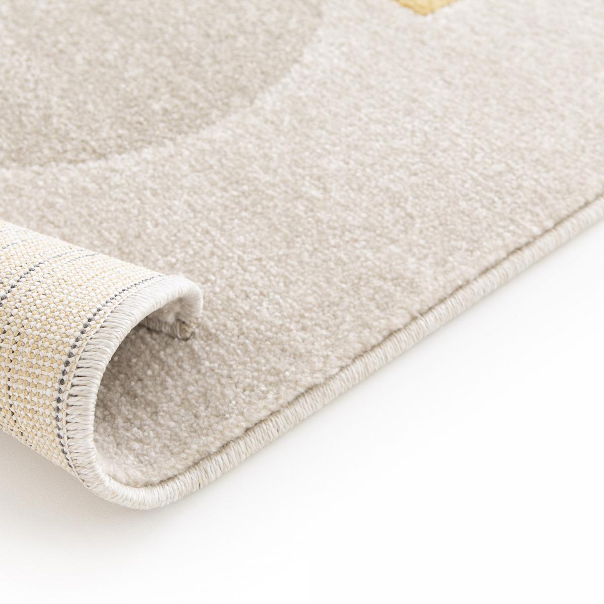 tapis salon 160x230 tissé beige et jaune rectangle motif géométrique CONTEMULTI - 5