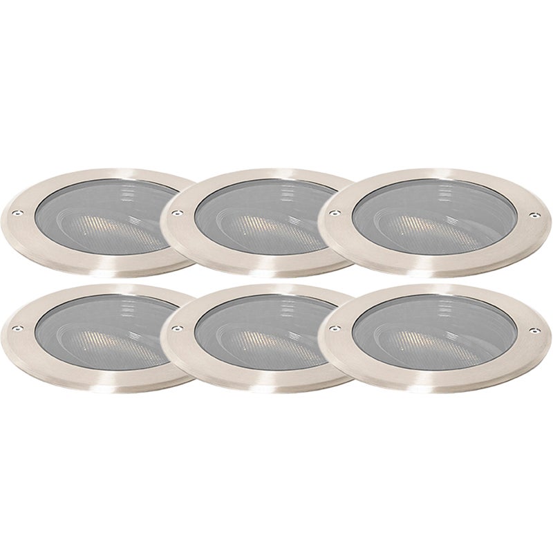 Qazqa nowoczesny reflektor gruntowy wewnętrzny/zewnętrzny do ogród - Delux Honey - stal, 20cm, IP65, okrągły