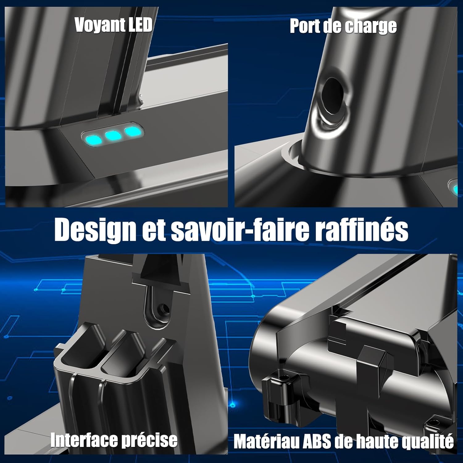 4800mAh Batterie pour Dyson V8, Batterie de Remplacement Compatible avec Dyson V8 Absolute V8 Animal v8 Fluffy V8 Motorhead - 5
