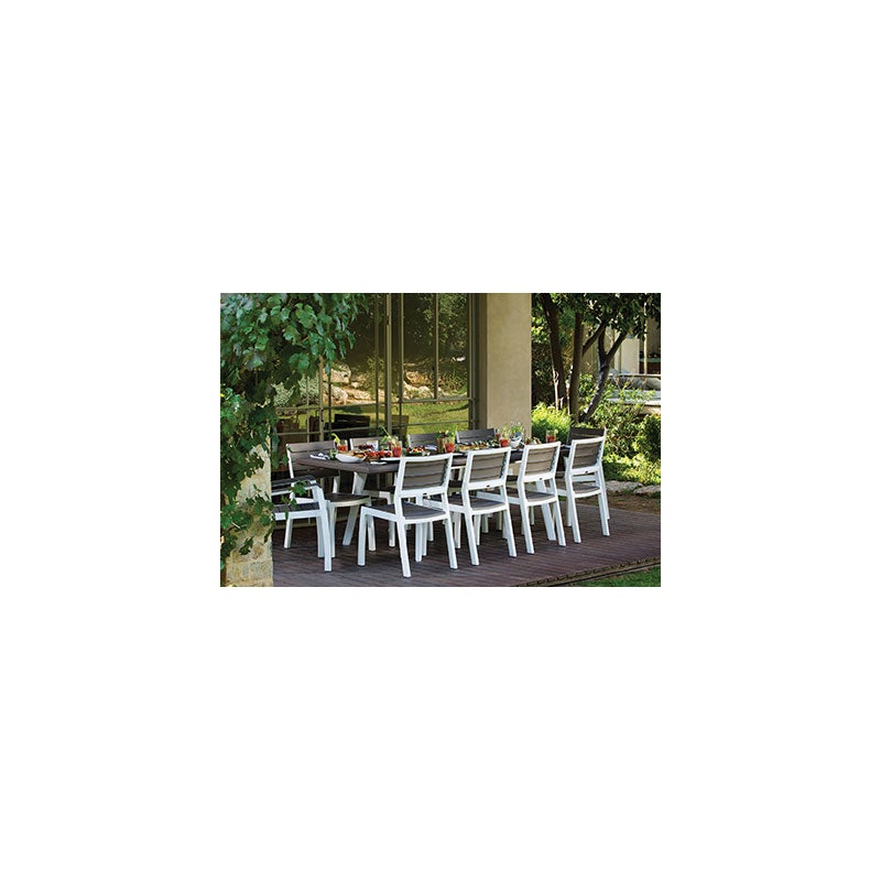 TAVOLO ESTENSIBILE HARMONY KETER PP BIANCO CAPPUCCINO CM 160/240X100 H.CM 75 - 2