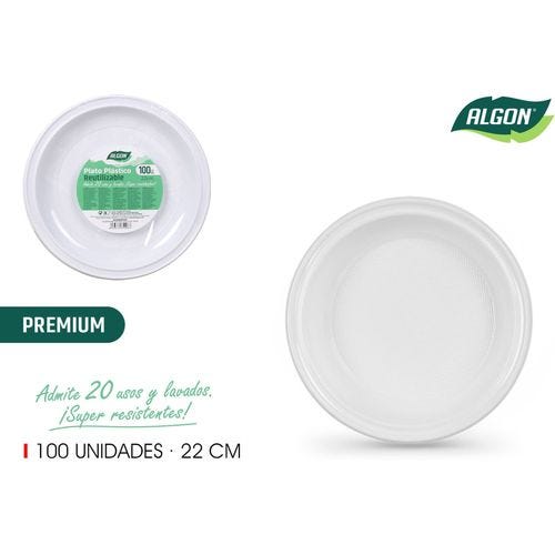 Algon | Set di 144 piatti usa e getta - piatti usa e getta misura 18 cm resistenti ed ecologici, ideali per feste, eventi e riunioni Algon | Set di 144 piatti usa e getta - piatti usa e getta misura 18 cm resistenti ed ecologici, ideali per feste, eventi e riunioni
