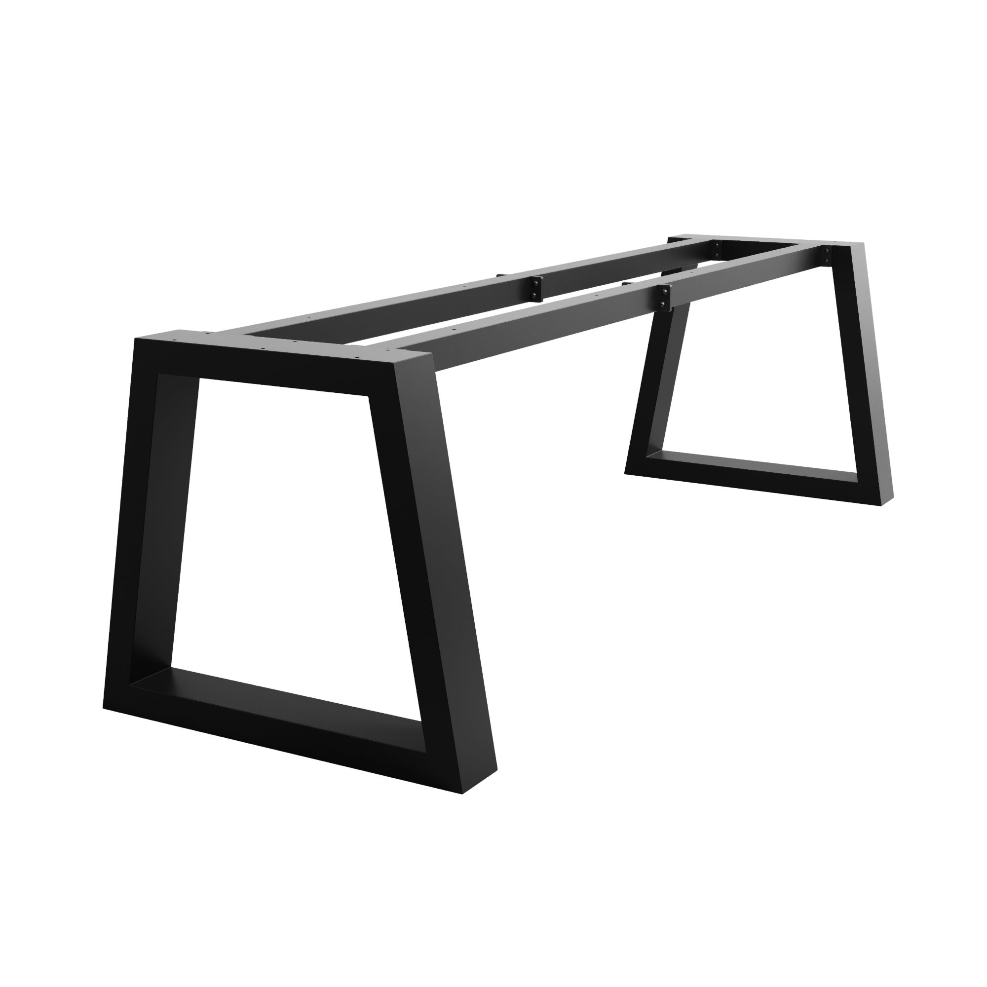 Pied De Bureau Ou Table XXL – Trapèze Design Métal Noir – Hauteur 71 Cm – REI