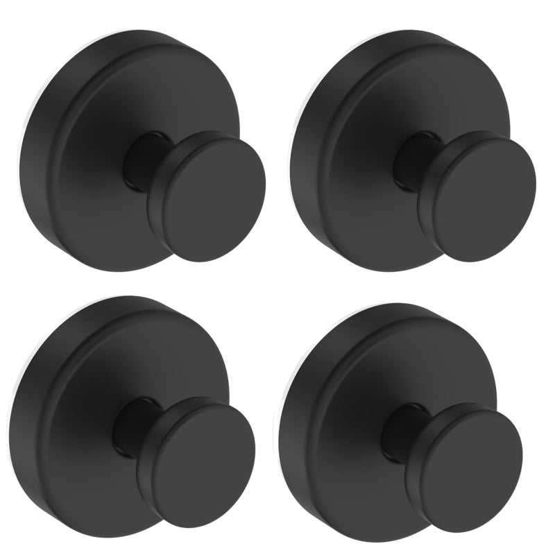 Lot De 2 Crochets Ventouse Pour Douche - Porte-serviettes Amovible Noir Salle De Bain