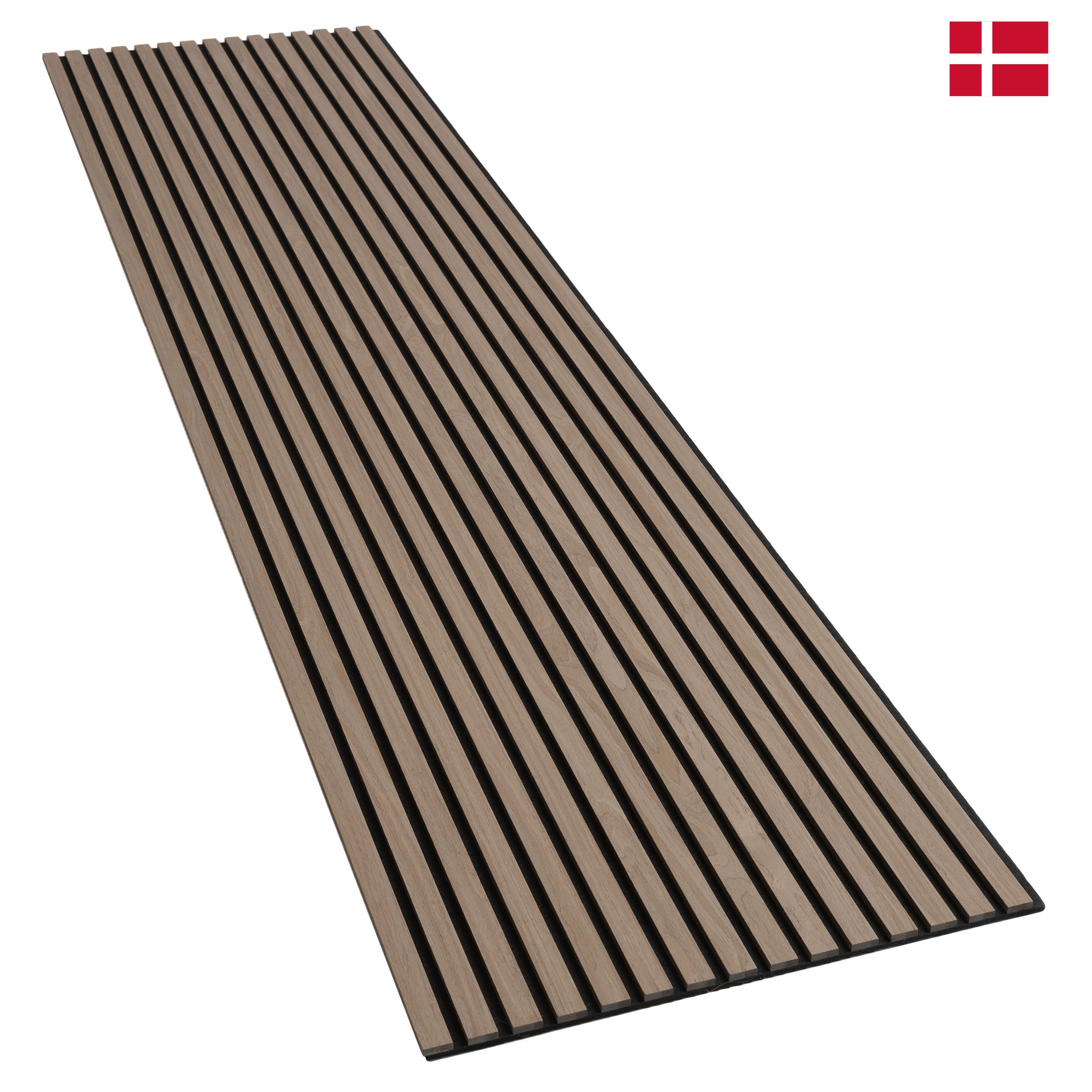 Panneau tasseaux acoustique MDF PREMIUM décor noyer, feutrine noire, 240x60 cm Nordic Acoustics - 2