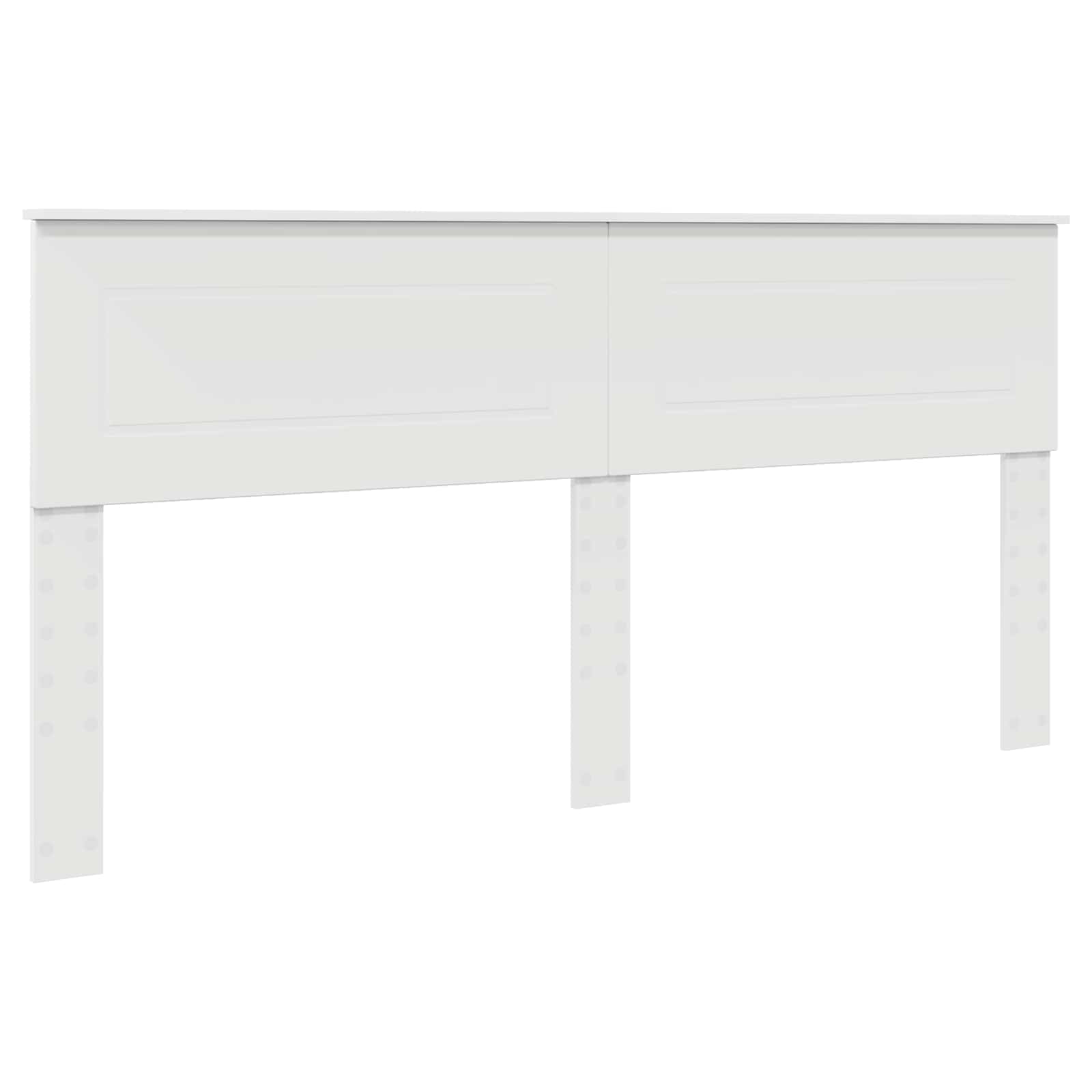 Cadre de lit blanc 180 x 200 cm en panneau de bois - 6