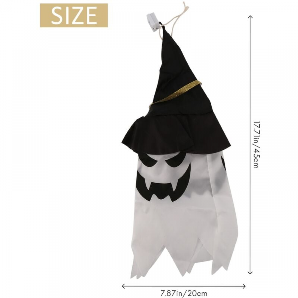 opakowanie kapelusza czarownicy na Halloween, podświetlane diodami LED, dekoracje imprezowe dla dzieci, wiszące na zewnątrz - 4