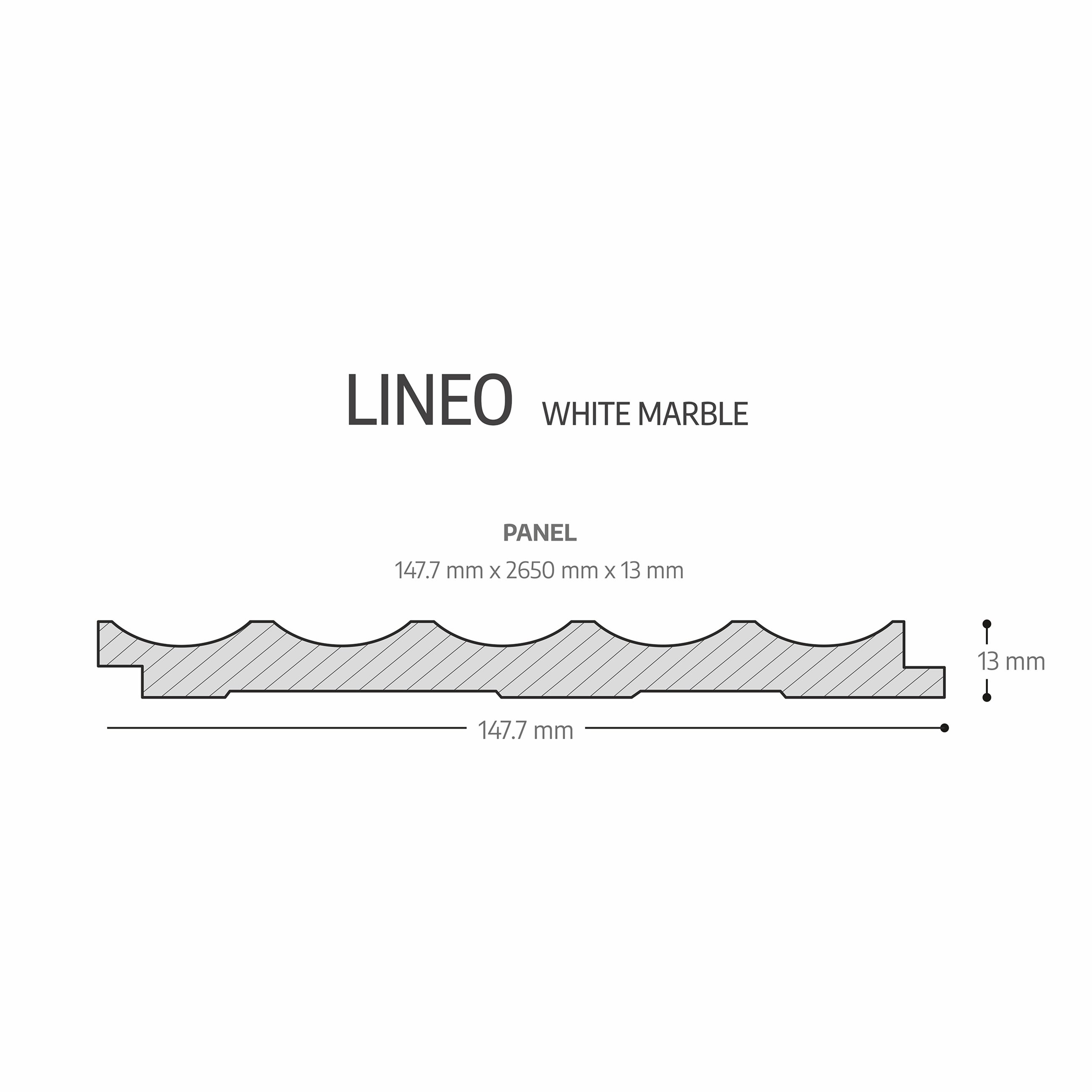 Panel ścienny PCV dekoracyjny Lineo White Marble Fllow - 7