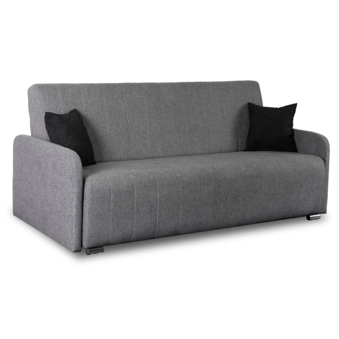 Wersalka Sofa Kanapa Rozkładana z Funkcją Spania Dwuosobowa Szara ASPEN