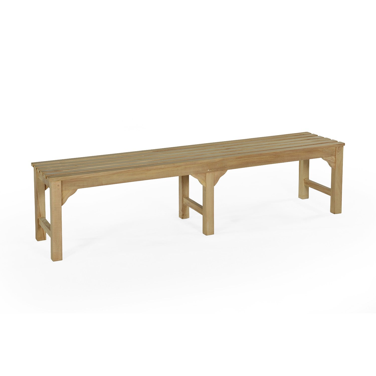 Banc en teck massif Melbourne 180 cm (sans dossier) - 2