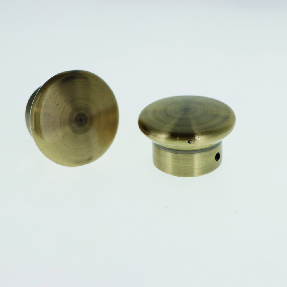 Anciens Embouts En Bronze Pour Tringle à Rideaux – Paire – Occasion