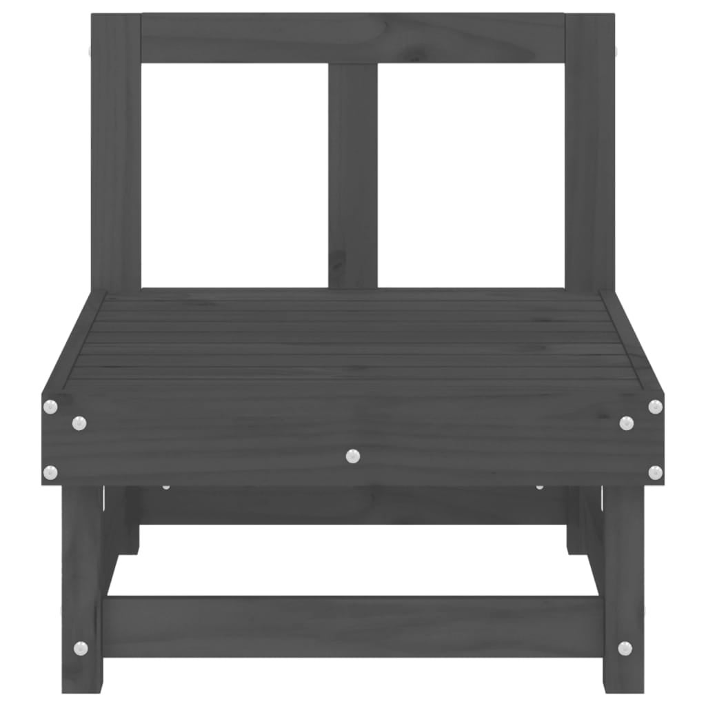 Lot de 2 Canapés centraux de jardin，Canapé d'extérieur，Sofa de jardin gris bois de pin massif CFW599067 - 4