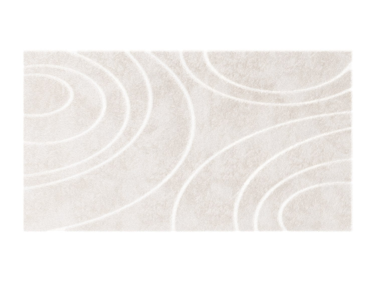 Dywan z efektem futra z kolistym wzorem - 160 x 230 cm - Beżowy - PAOLISI