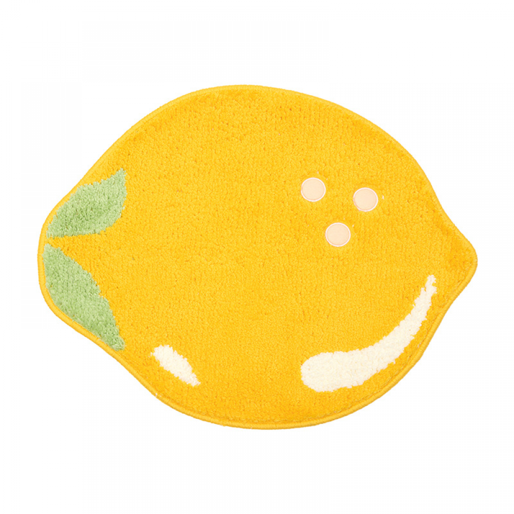 Wycieraczka antypoślizgowa - poliester - dywanik do sypialni - 1 sztuka - 40x60 cm - żółty - dywanik cytrynowy