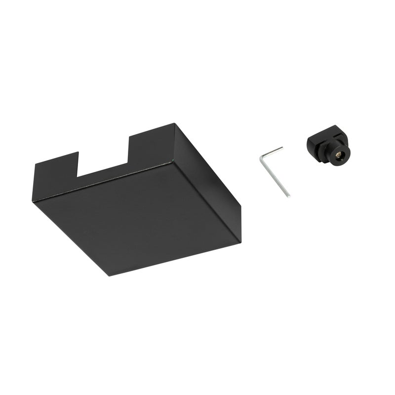 System oświetlenia szynowego - kwadratowa płyta sufitowa czarna 1-fazowa - Iconic