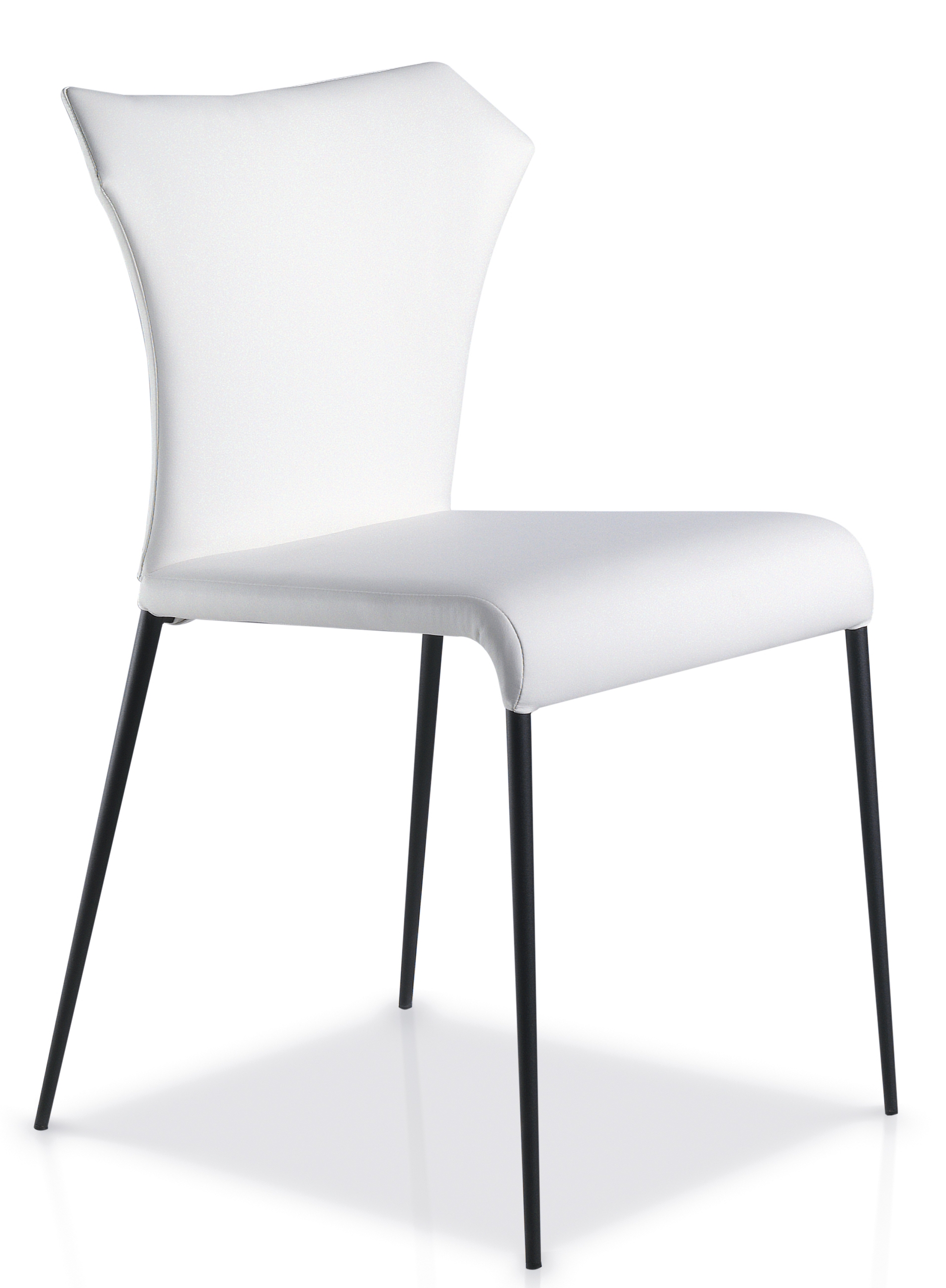 Silla ekiza de piel sintética y acero negro - juego de 2-color aqua 26 violeta